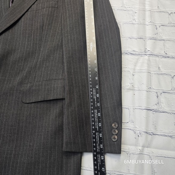 VTG Austin Reed Regent St Pinstripe Wool Blazer Sport Coat 42R Read Description - Picture 7 of 16
